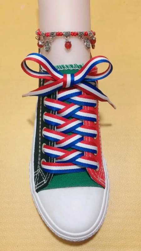 花式鞋带#炫酷一字系,超简单的