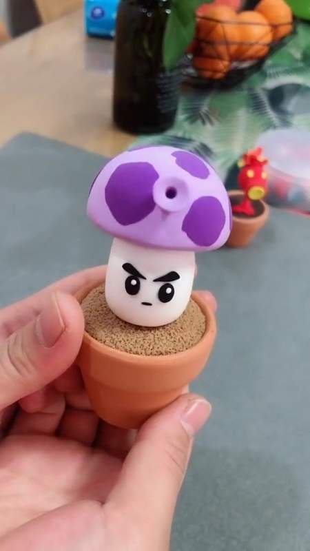 创意手工diy#植物大战僵尸,大喷菇,粘土教程-全民小视频