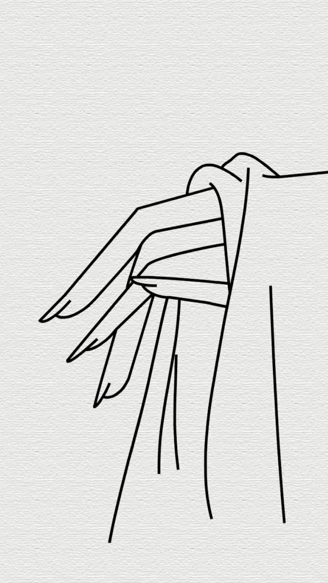绘画#古风手指线稿练习