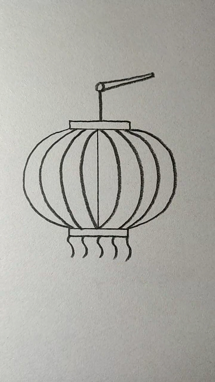 简笔画#画火红的节日大灯笼