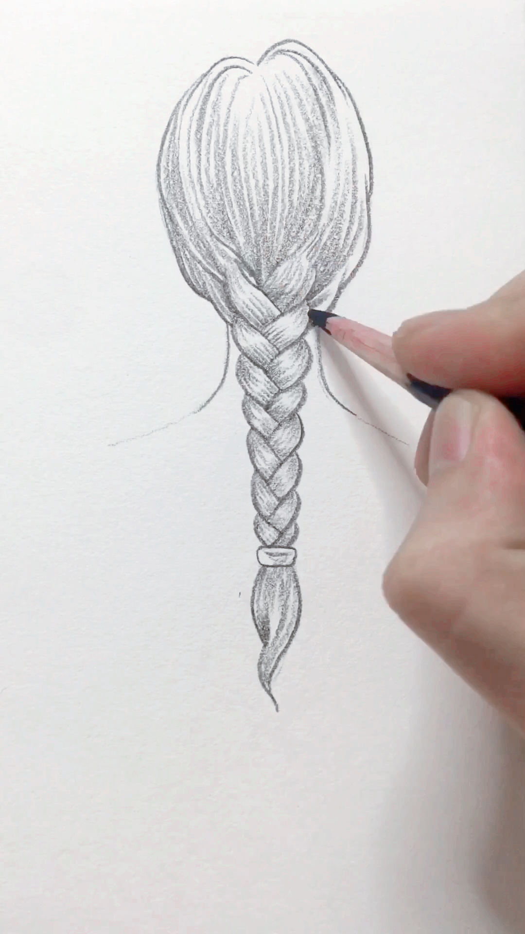 用这个办法画辫子竟然如此简单?