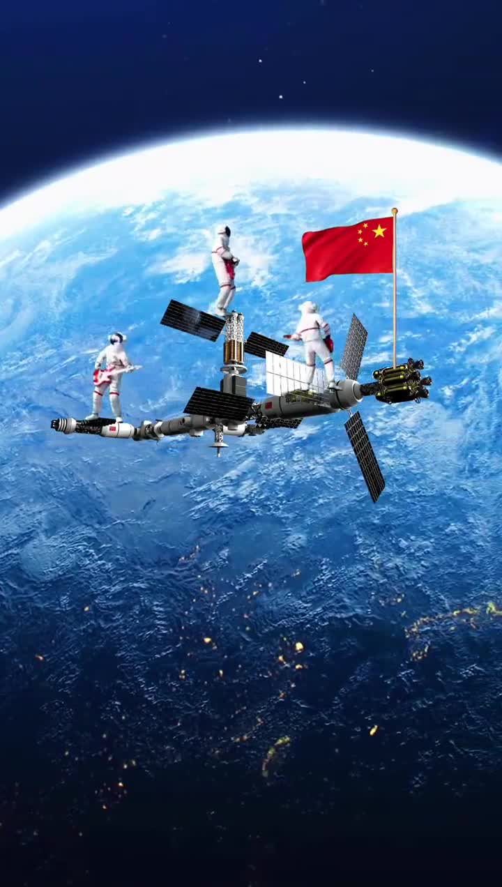 在太空还有三个中国人,他们除了工作和休息,还把"中国范"带到了外太空