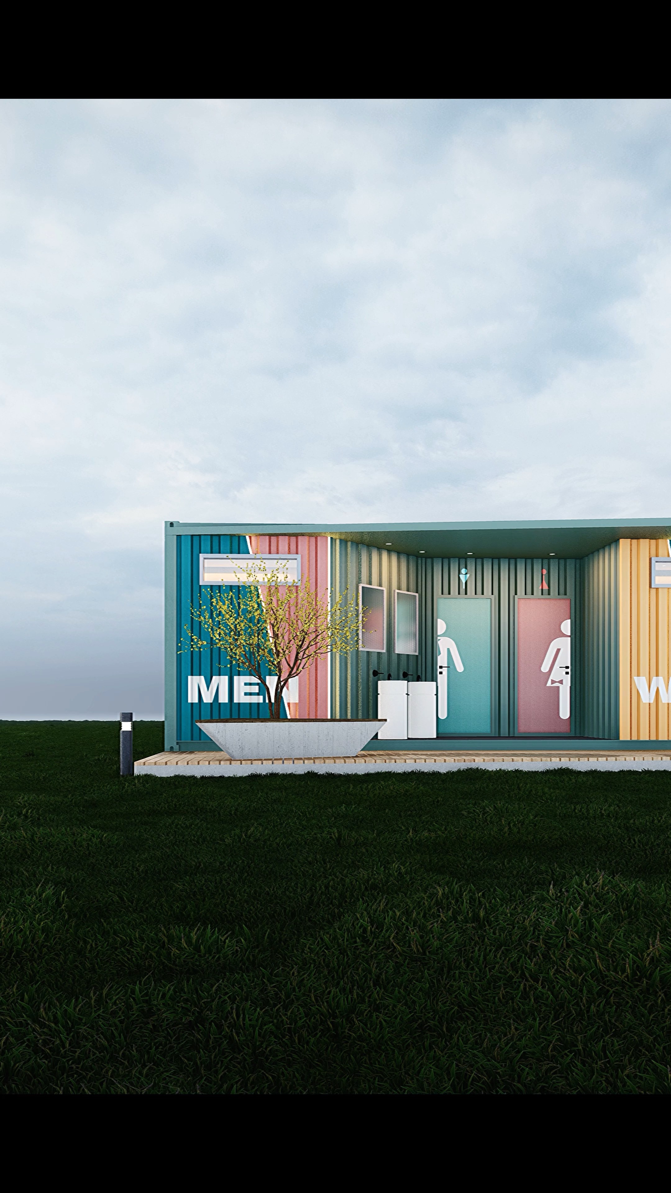 集装箱房屋绿色环保的新型移动卫生间