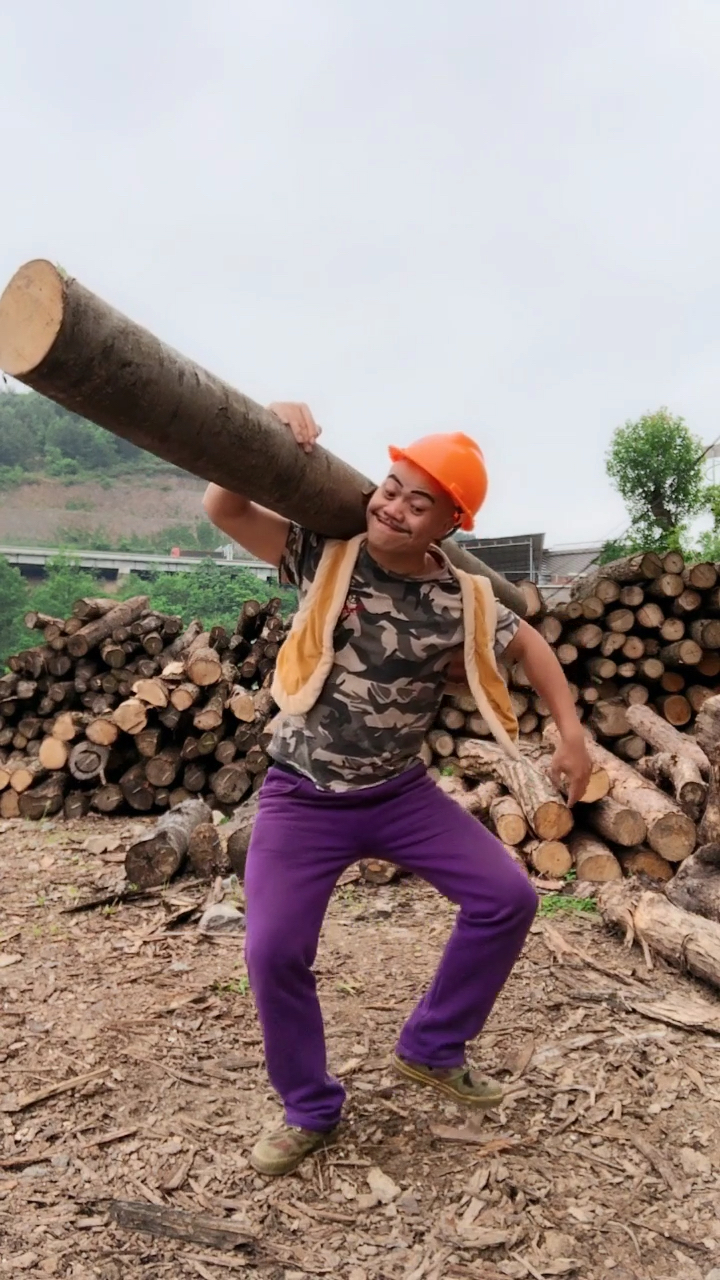 劳动最光荣#光头强砍大树