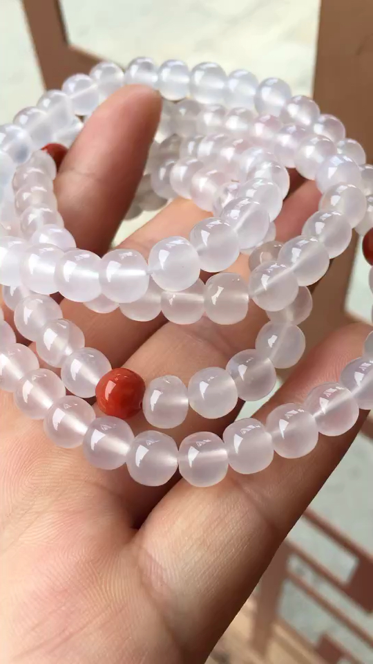 南红高冰荔枝冻佛珠