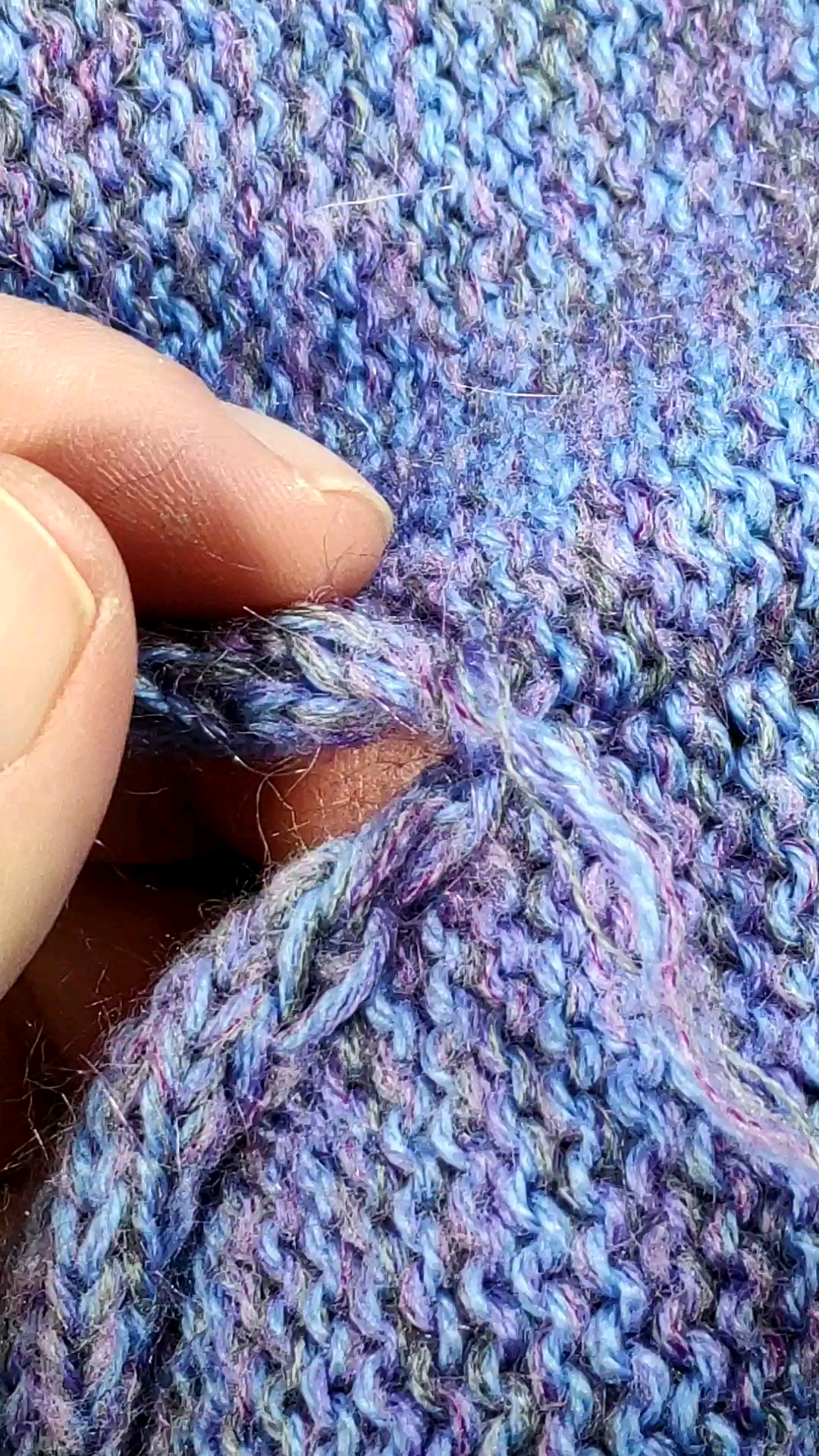 纯手工编织#毛衣边缝的缝合教程-度小视