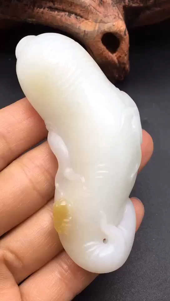 和田玉人参如意