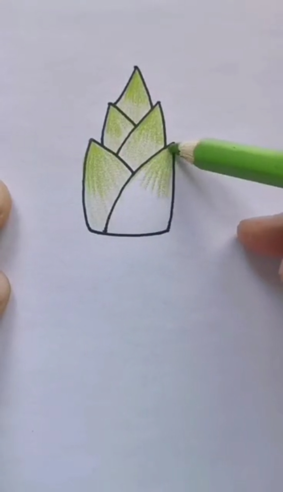 简笔画#李点点简笔画～两个y画春笋～好馋这一口呀
