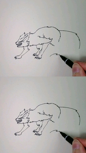 我要上热门徒手绘制二尾喇嘛