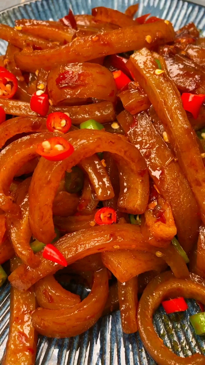 香辣猪皮,下酒菜