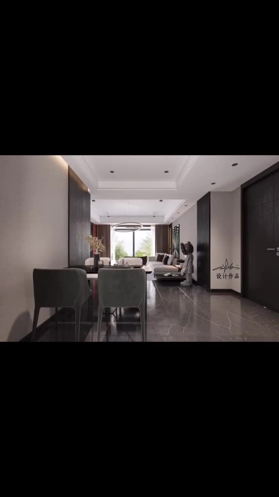 暗黑色系,不知道一般家里能不能接受.#现代风格
