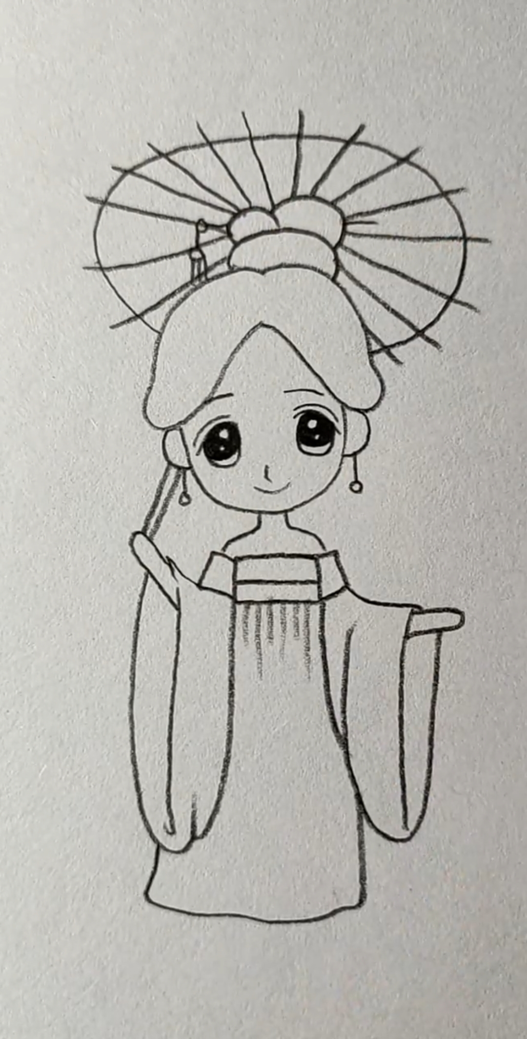 古典美女的简笔画,简单又不失典雅-度小视