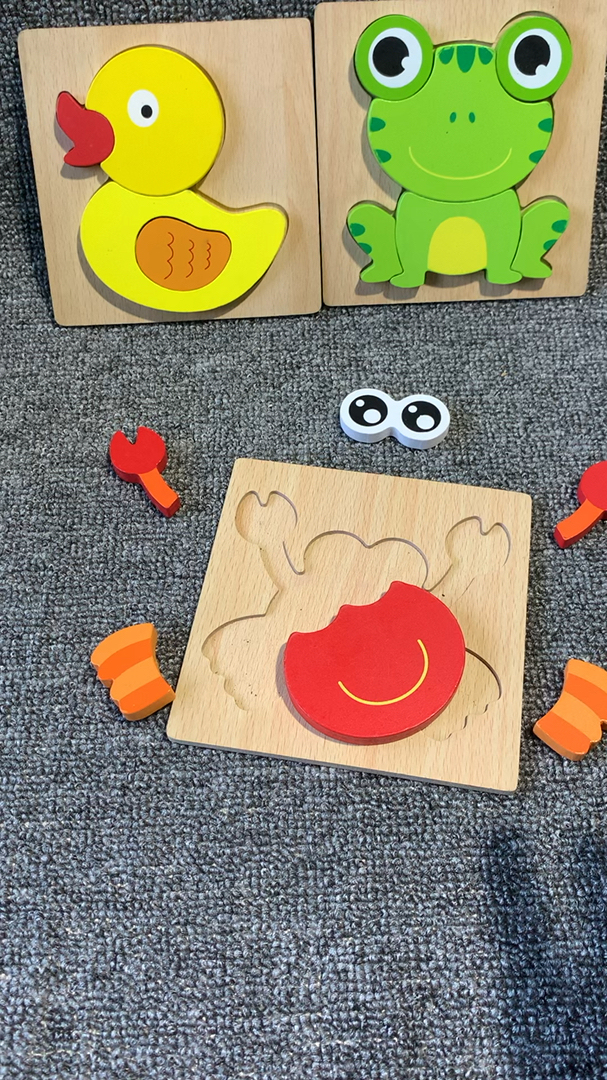 小螃蟹积木拼板拼图