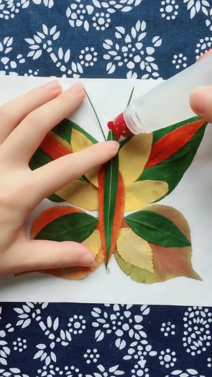 简单易学的树叶沾画