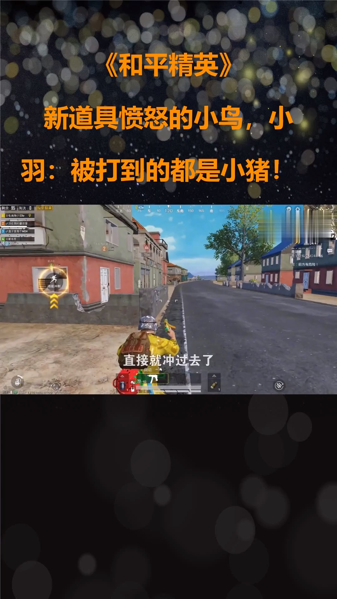 和平精英:新道具愤怒的小鸟,小羽:被打到的都是小猪!