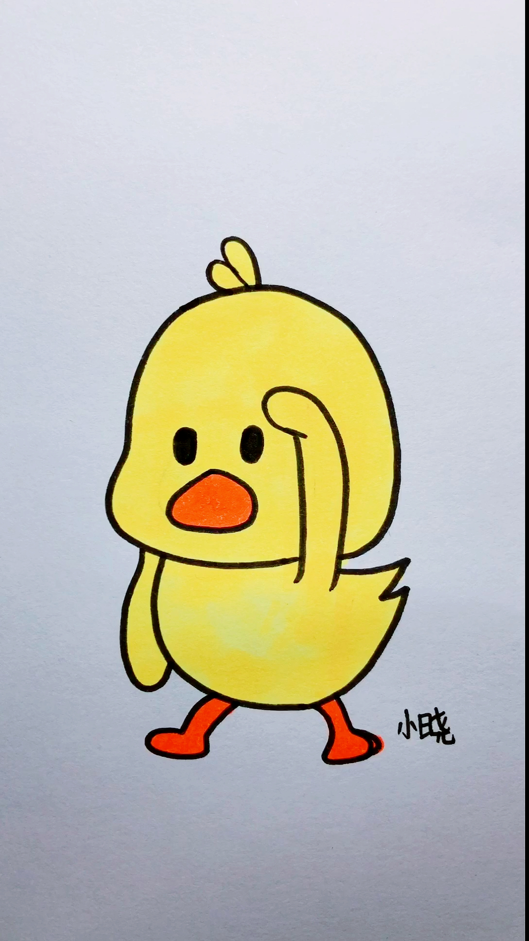 画画原来如此简单#教你画小黄鸭