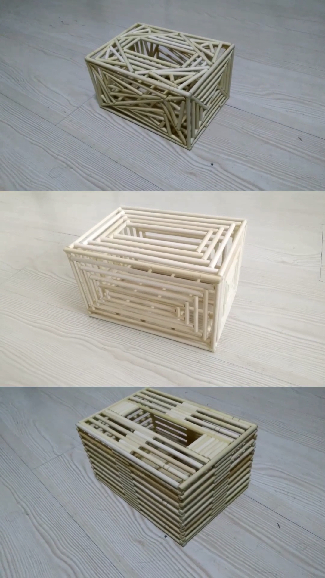 手工制作,一次性筷子纸巾盒