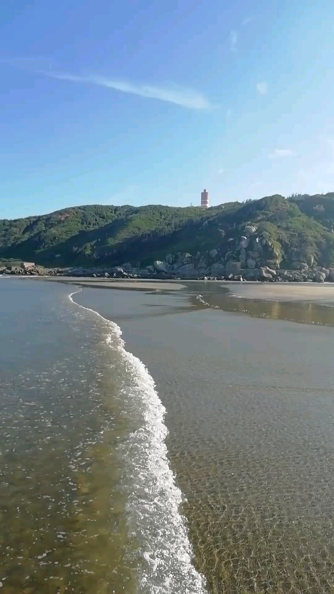 汕头市海门镇沙滩碧海蓝天.