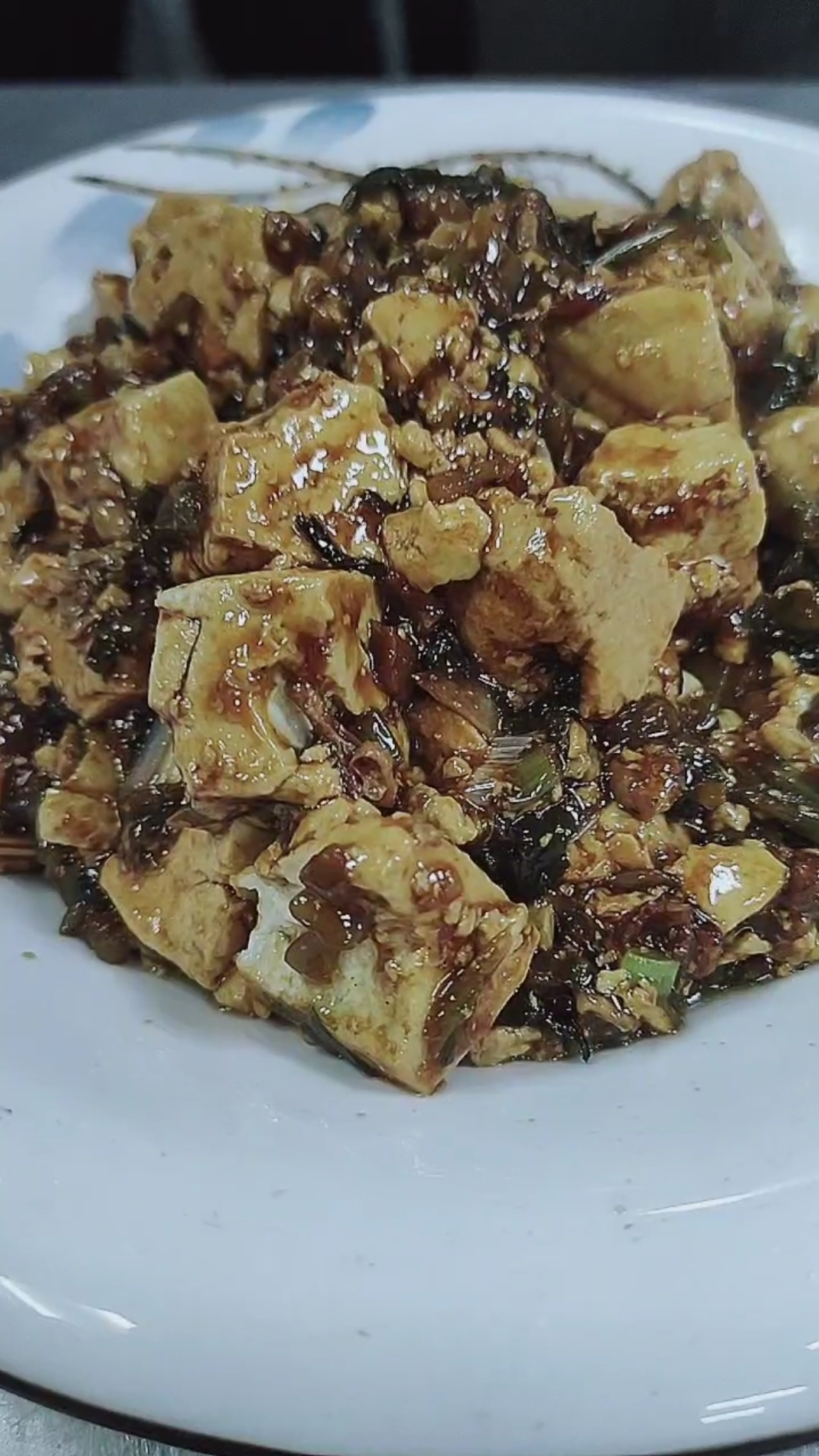 老北京味道#老北京肉末雪里红烧豆腐,太美味了.