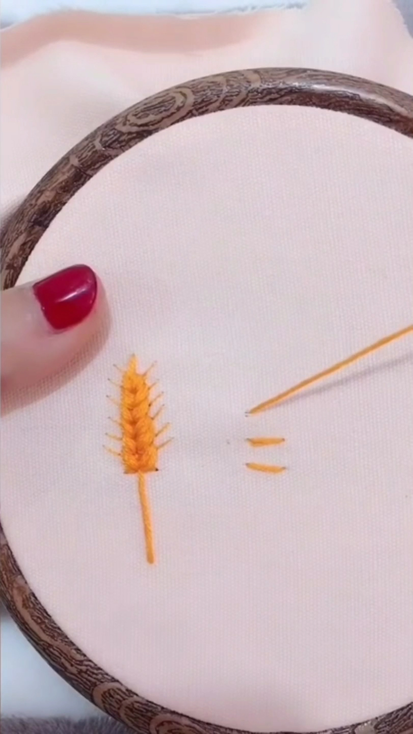 精致针线活#麦穗针法你学会了吗