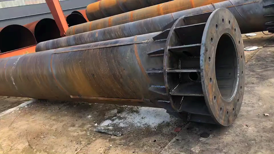 加强筋焊接螺旋钢管,广告牌支柱螺旋钢管