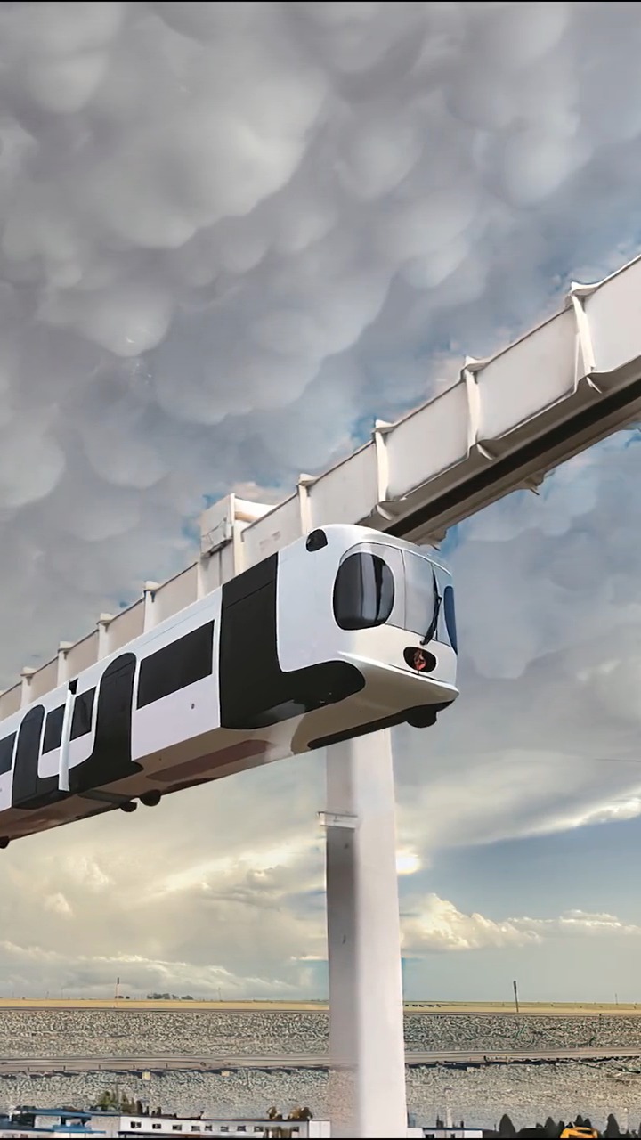 这只空中飞来的,熊猫,是国内首条空中列车将落户成都,车内270度全透明