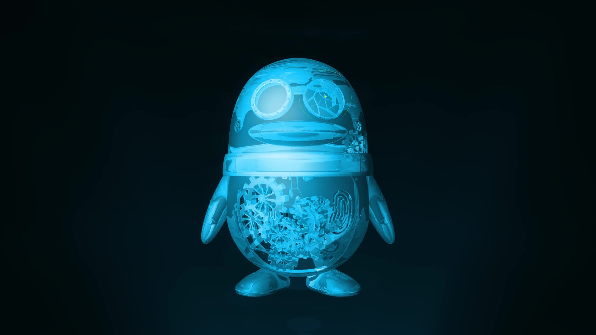 腾讯裸眼3d小企鹅--全息投影