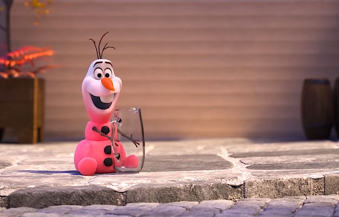 冰雪奇缘2#雪宝就是喝了一点点酒,就变成这样了