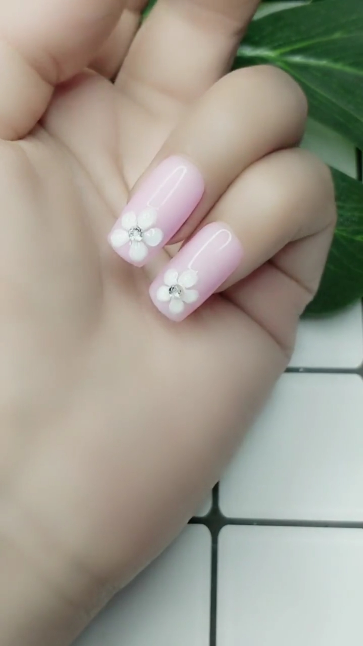 网红五瓣花美甲