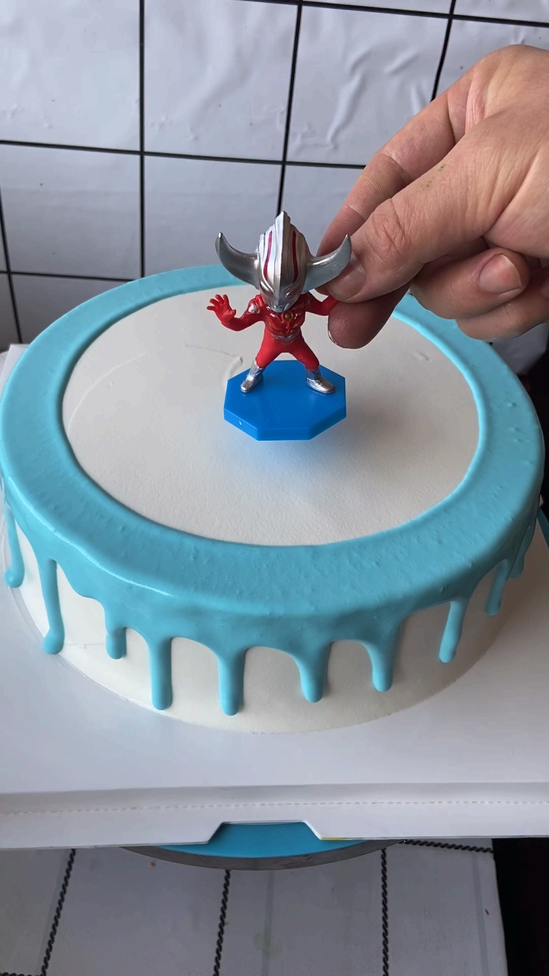 生日蛋糕#奥特曼打怪兽