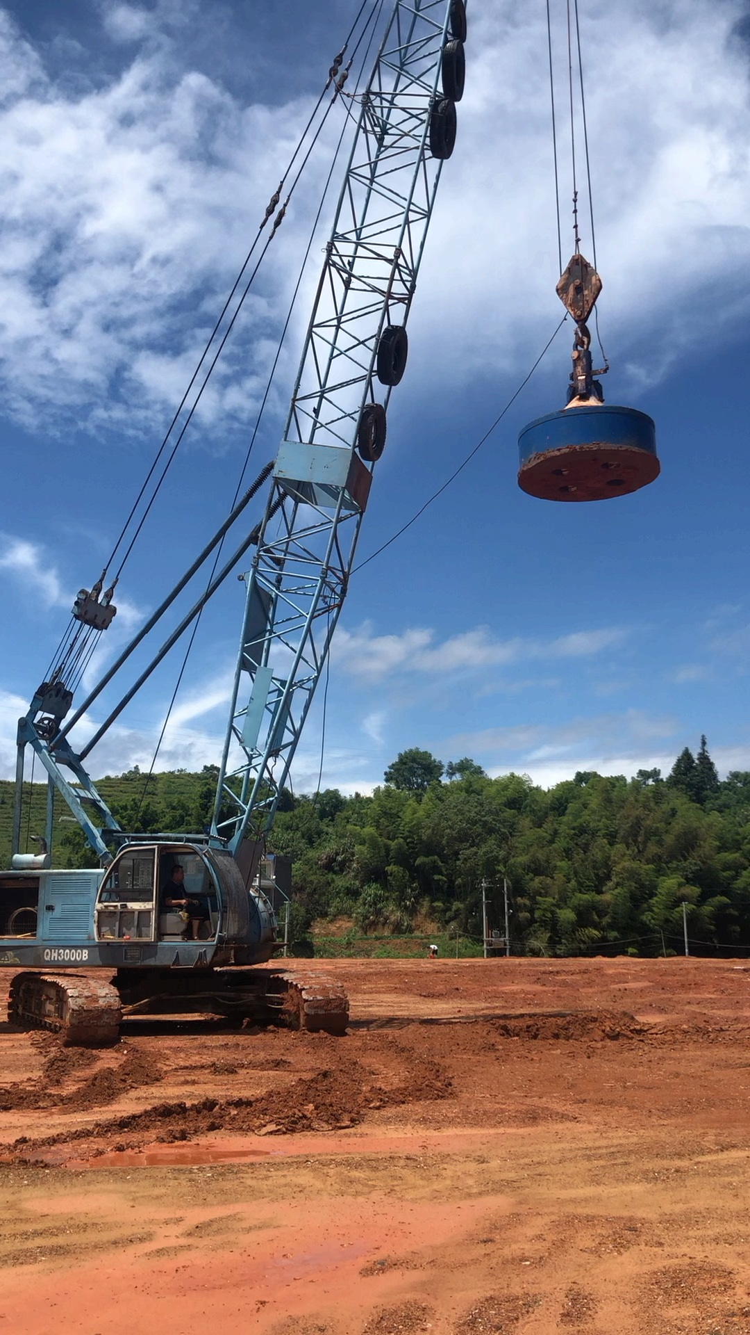 强夯机施工现场