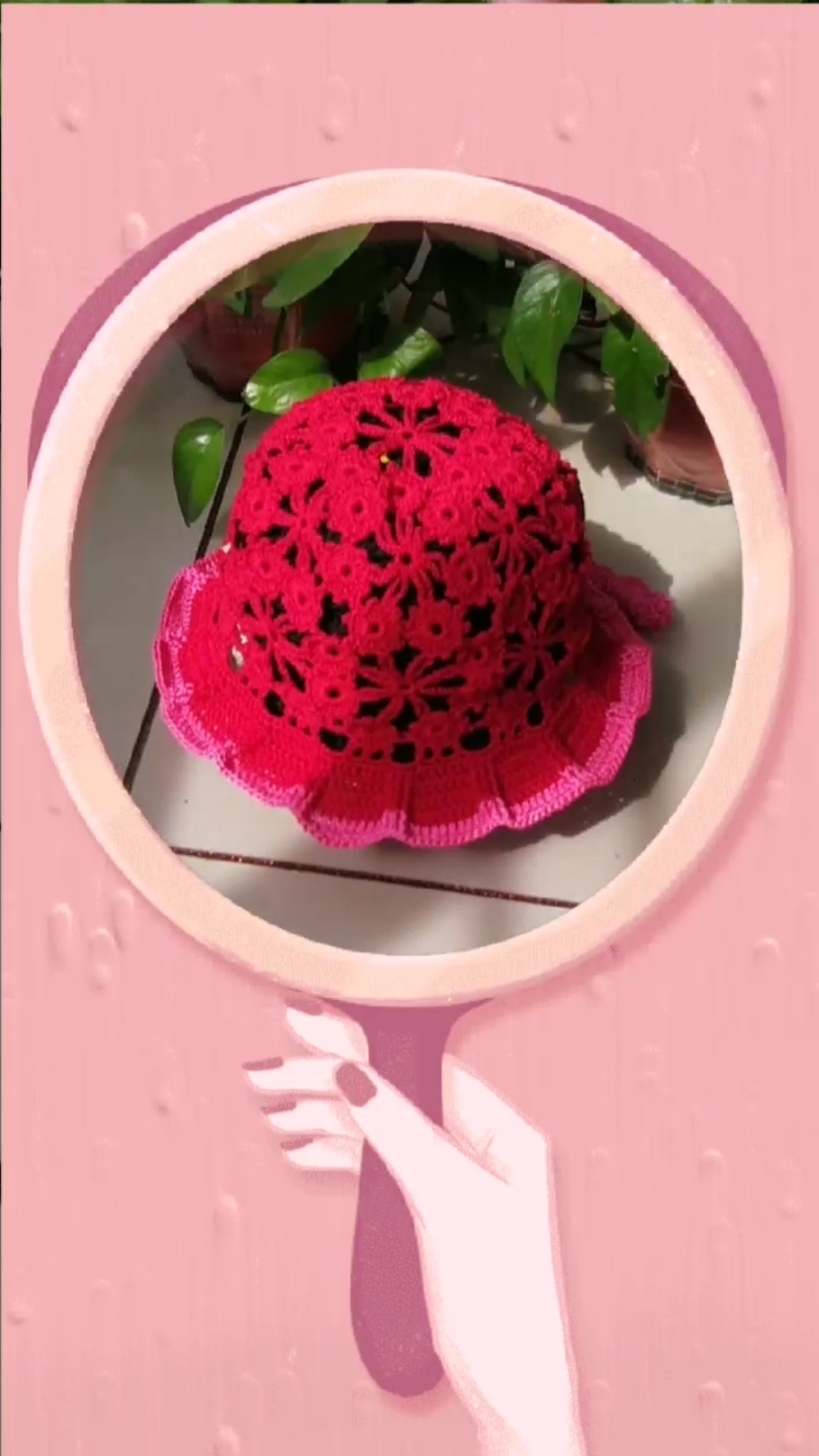 寻找最牛手艺人#钩针一线连梅花夏凉帽进行中,学钩针找翠玲手工编织