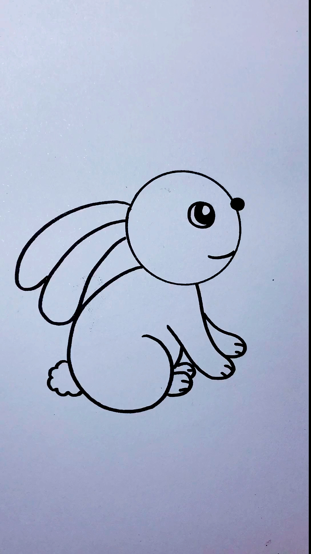 儿童画小白兔简单画法图片