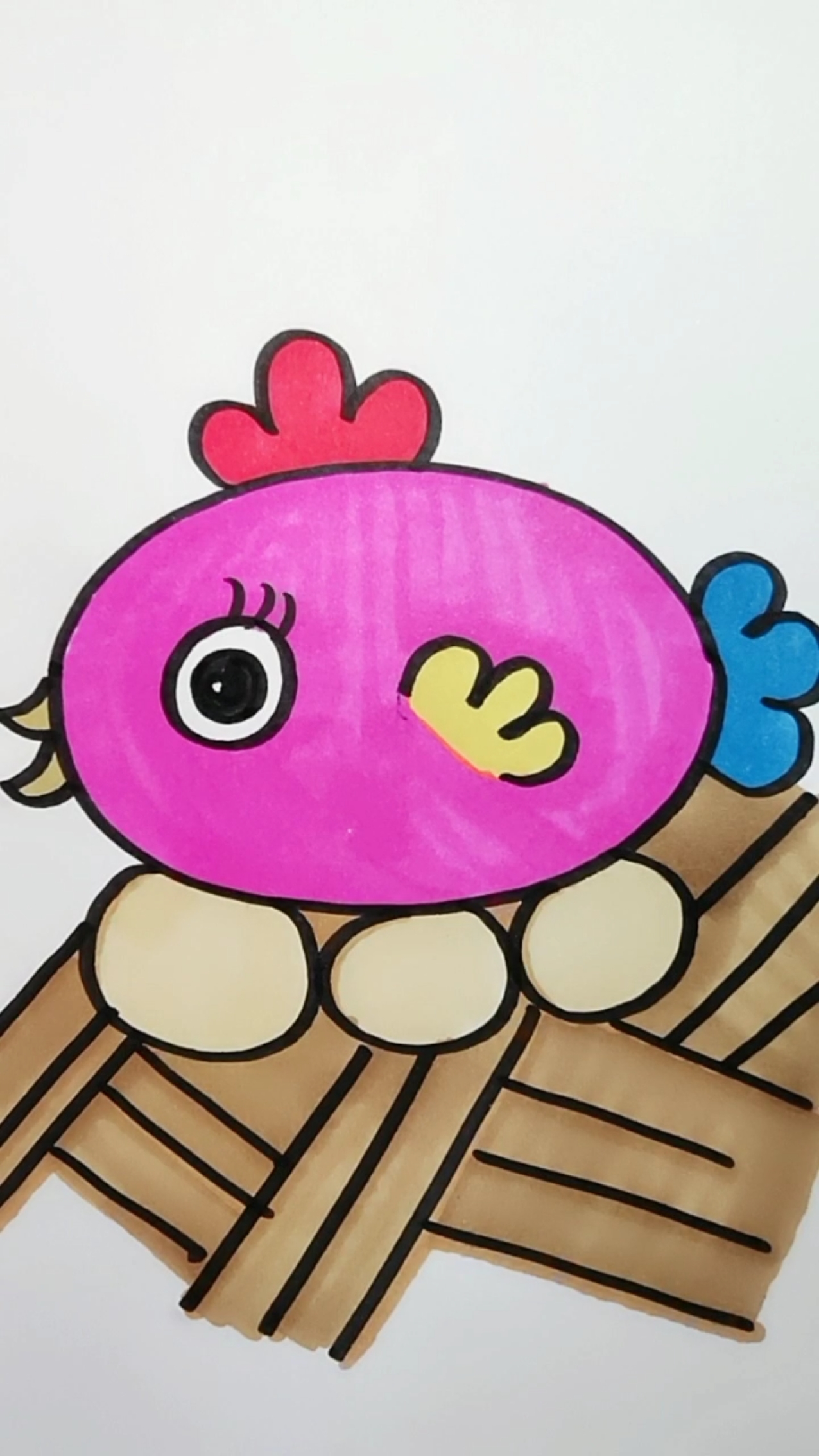 简笔画#小鸡下蛋