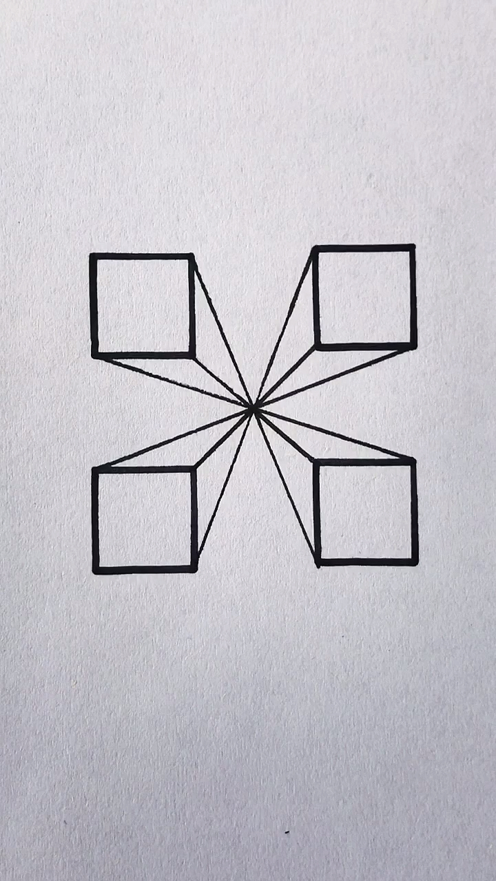 简单画#透视图形这样画