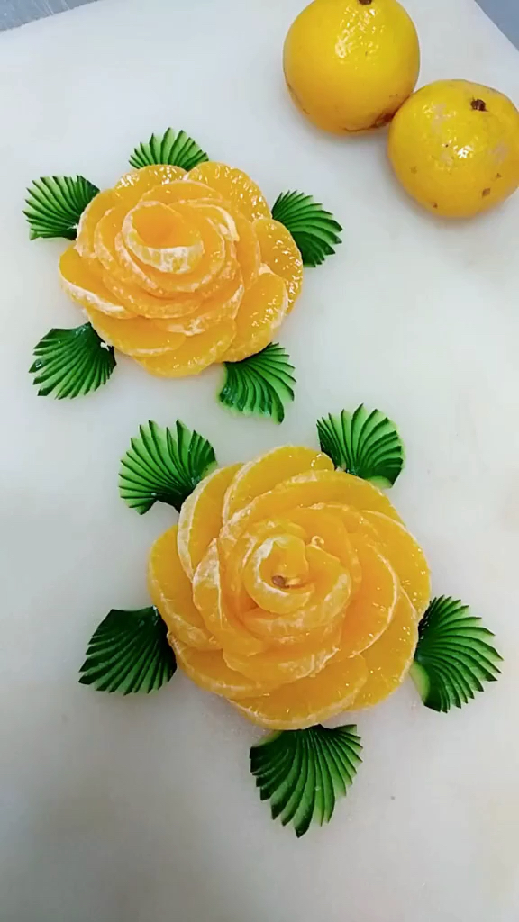 橘子这么切摆盘好看
