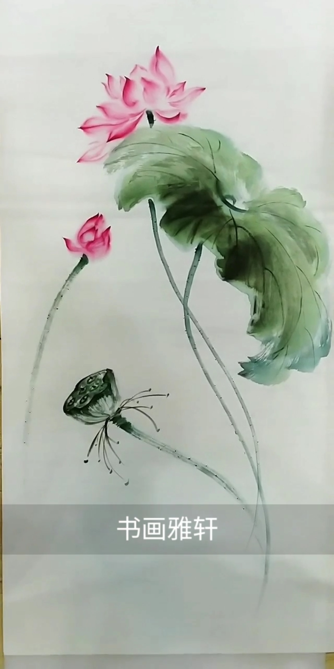 中国画#画荷花花苞及莲蓬,祝大家幸福安康!-度小视