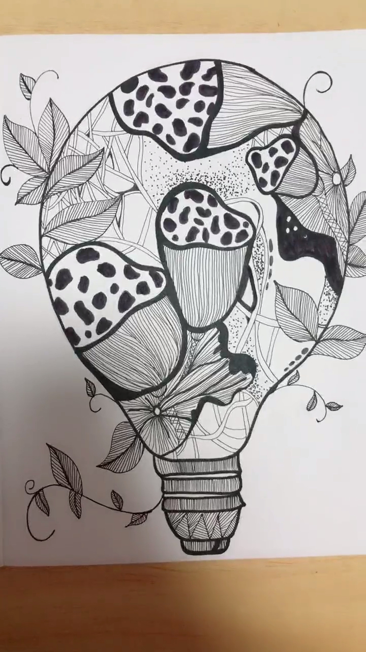 黑白装饰画,线描画,家里装饰画,超喜欢这幅-度小视