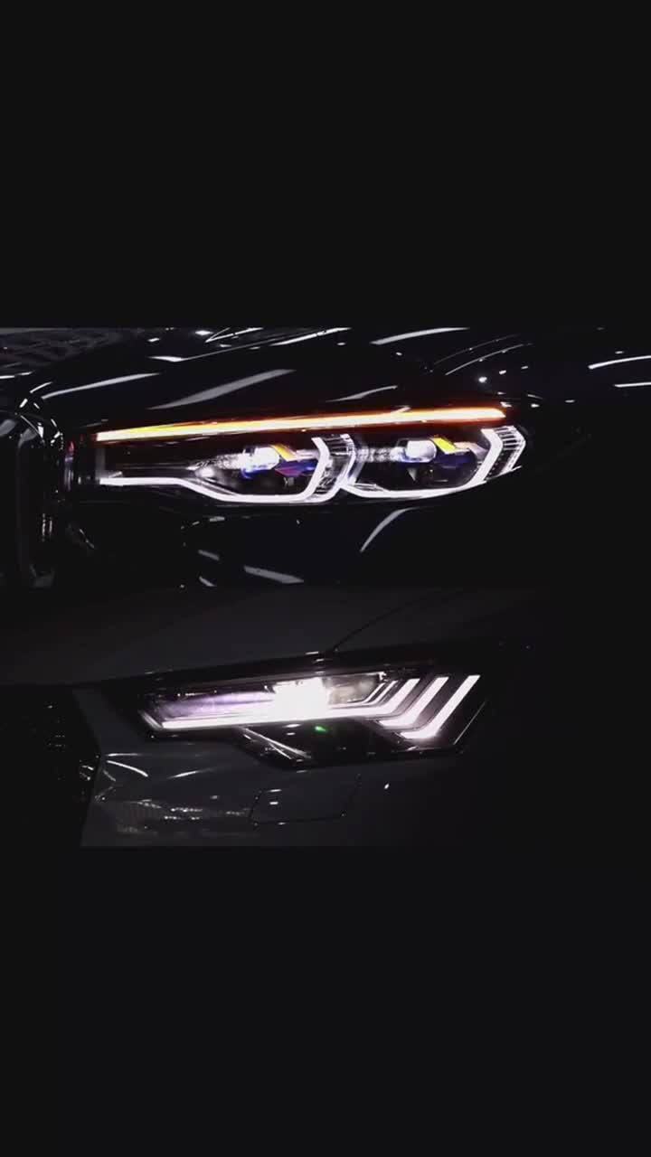 宝马矩阵式激光大灯,奥迪灯光师看到落下冷汗,太帅了!