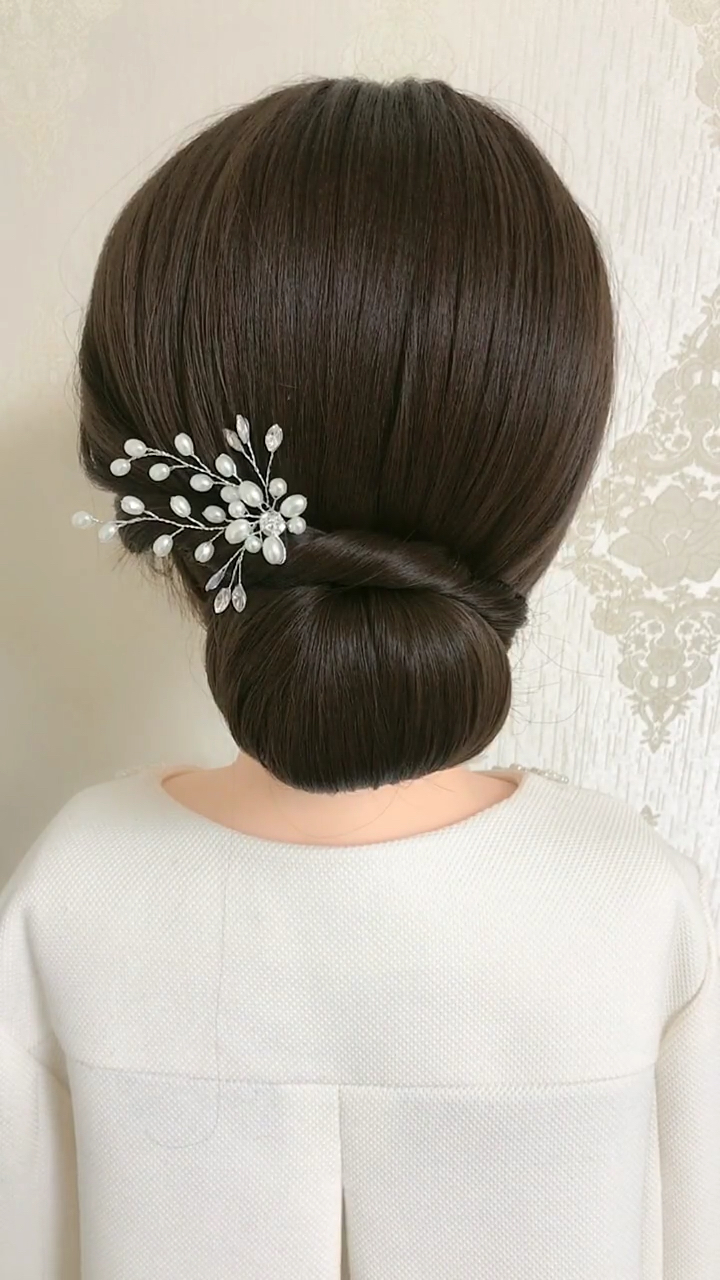 韩式盘发婆婆发型图片图片