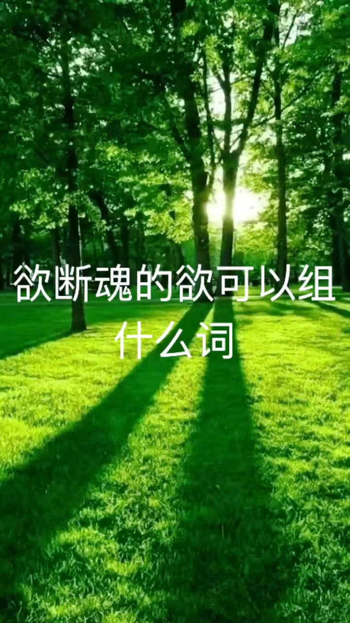 我来告诉你欲断魂的欲可以组什么词