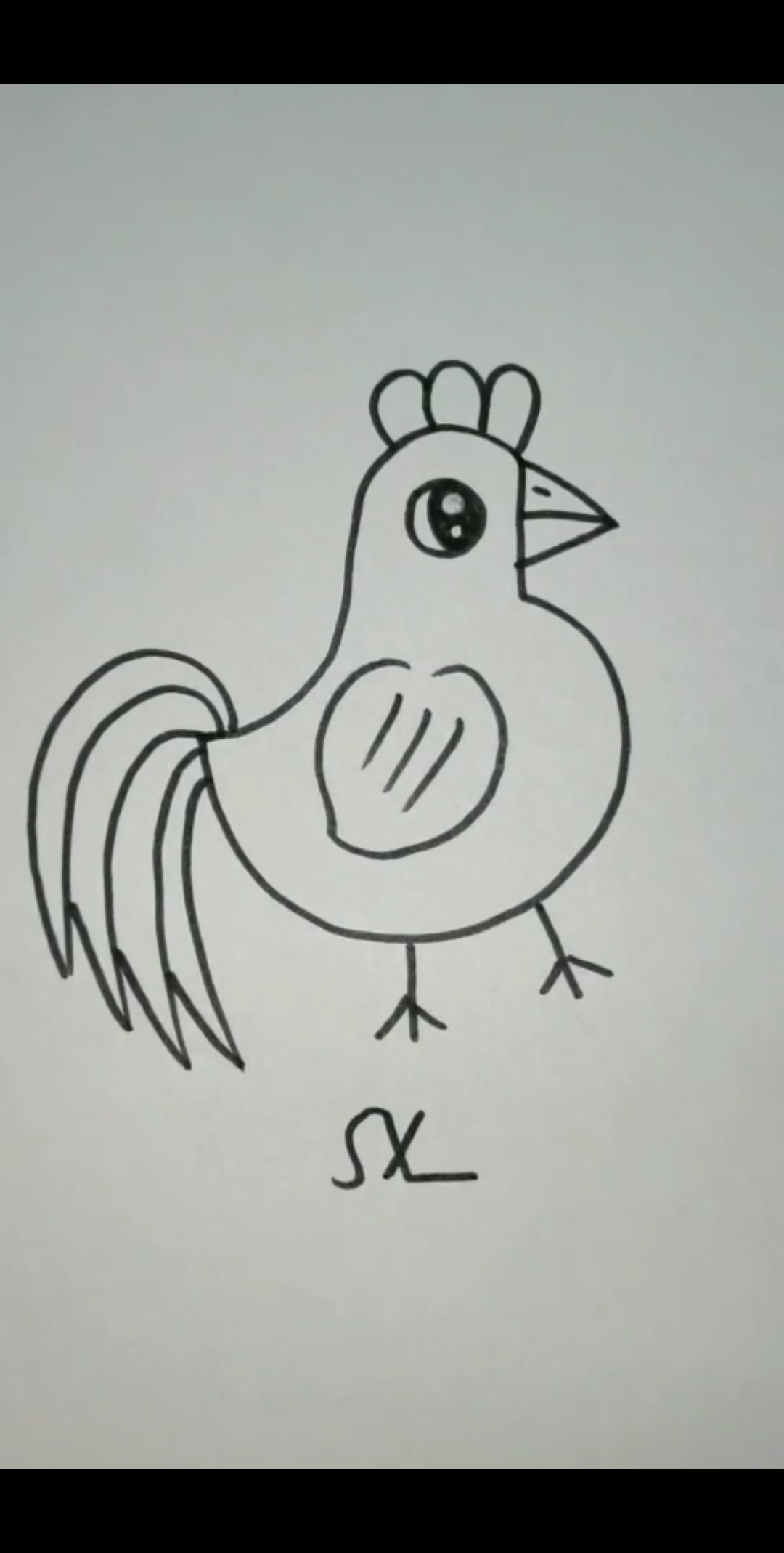 用数字画小鸡简笔画图片
