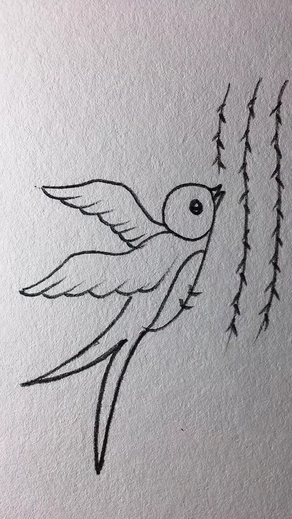燕子的简单画法图片
