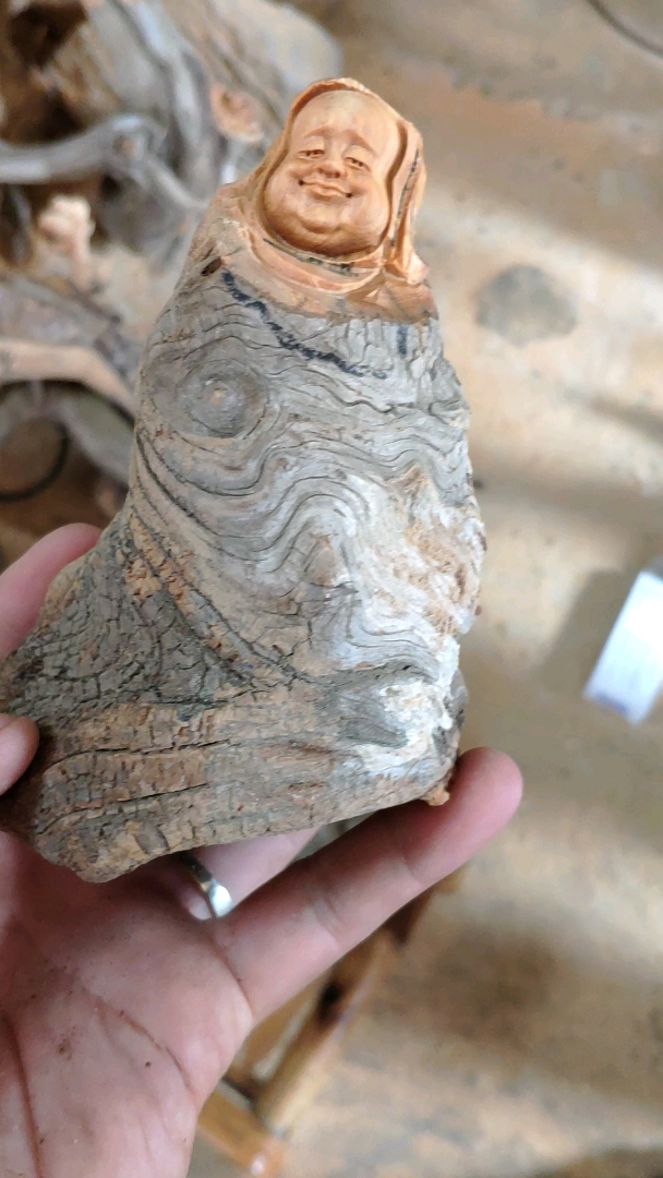 太行崖柏完整坨坨陈化料笑口常开