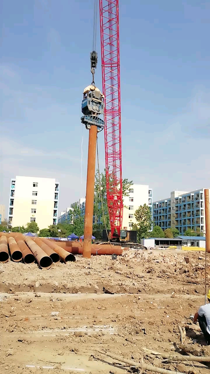 钢管桩原来是这么打下去的啊