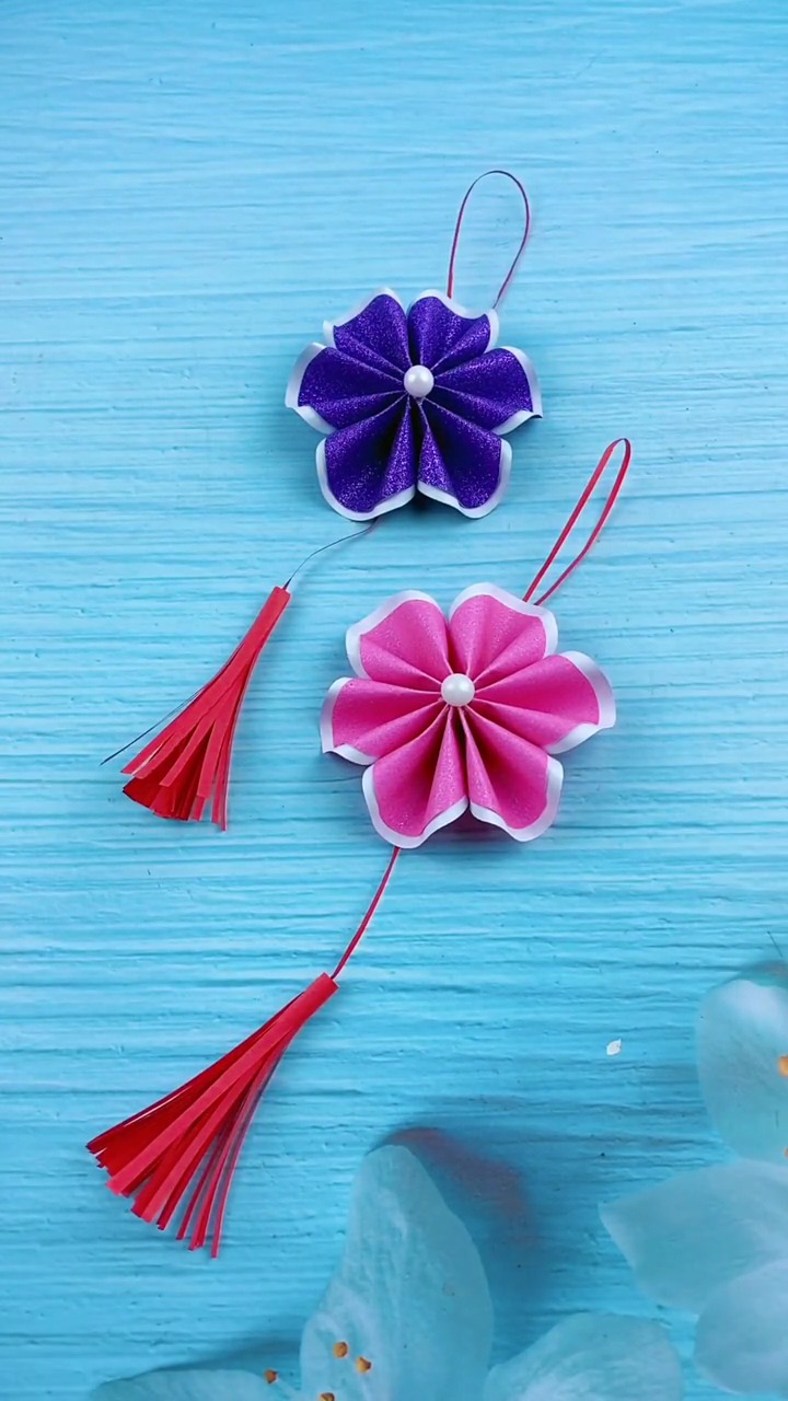 手工折纸#古风挂饰,超漂亮的-度小视