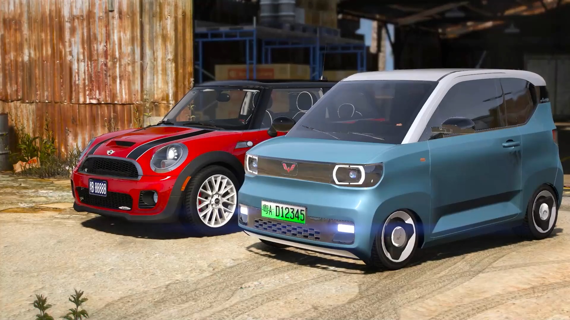 国产车牛不牛自己看,五菱宏光mini加速对比宝马mini
