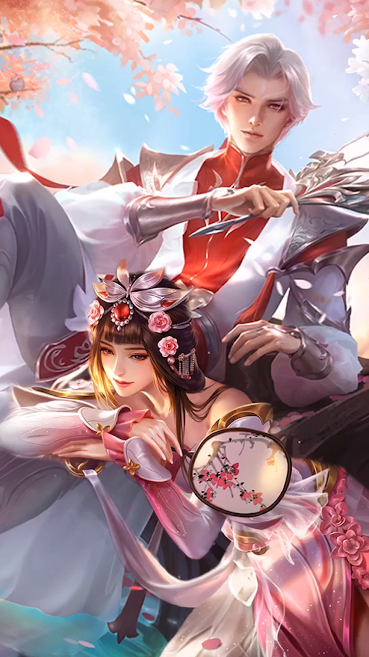诸葛亮甄姬壁纸,武陵仙君和游园惊梦也太配了吧