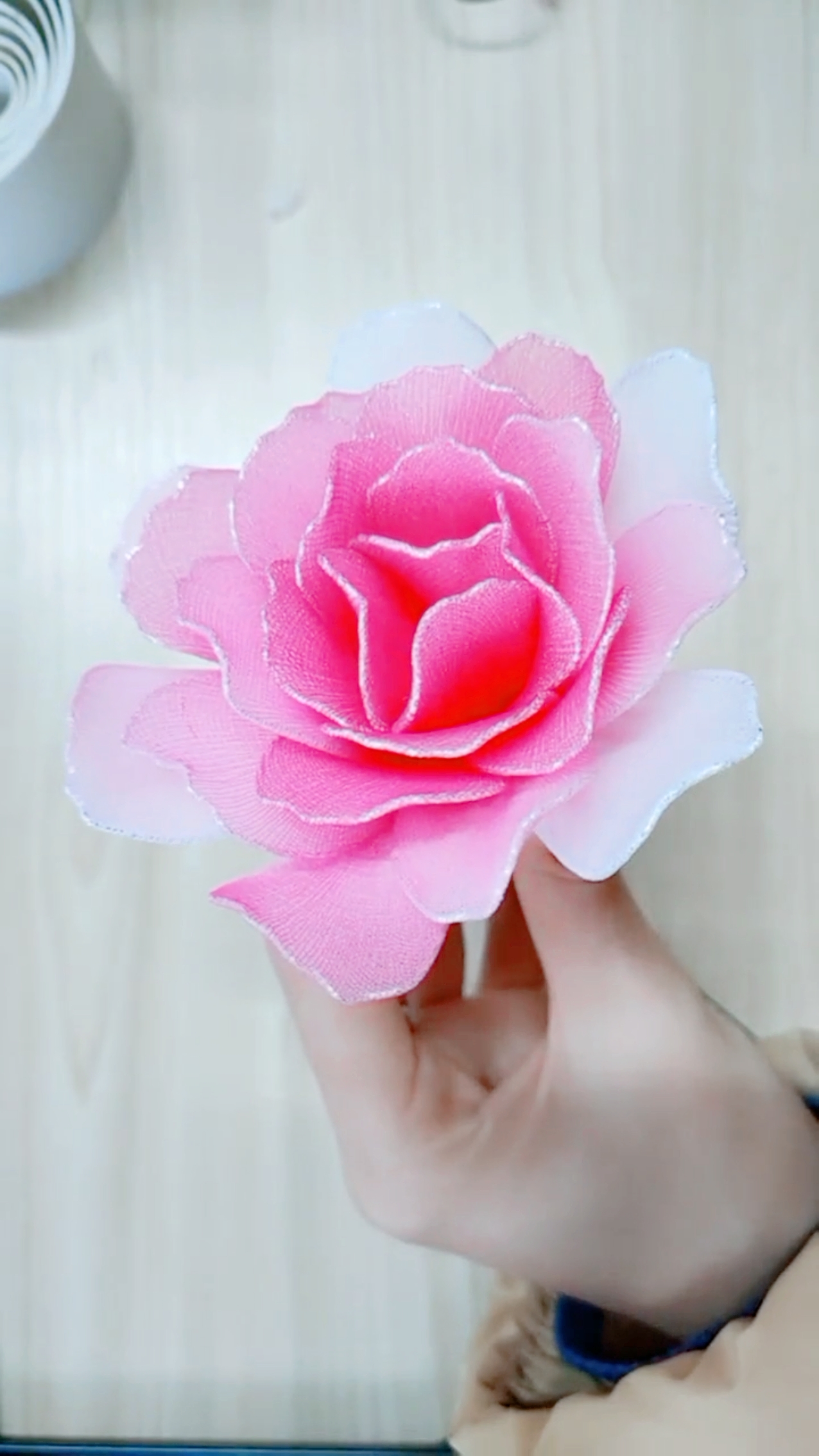 手工丝网花制作#康乃馨