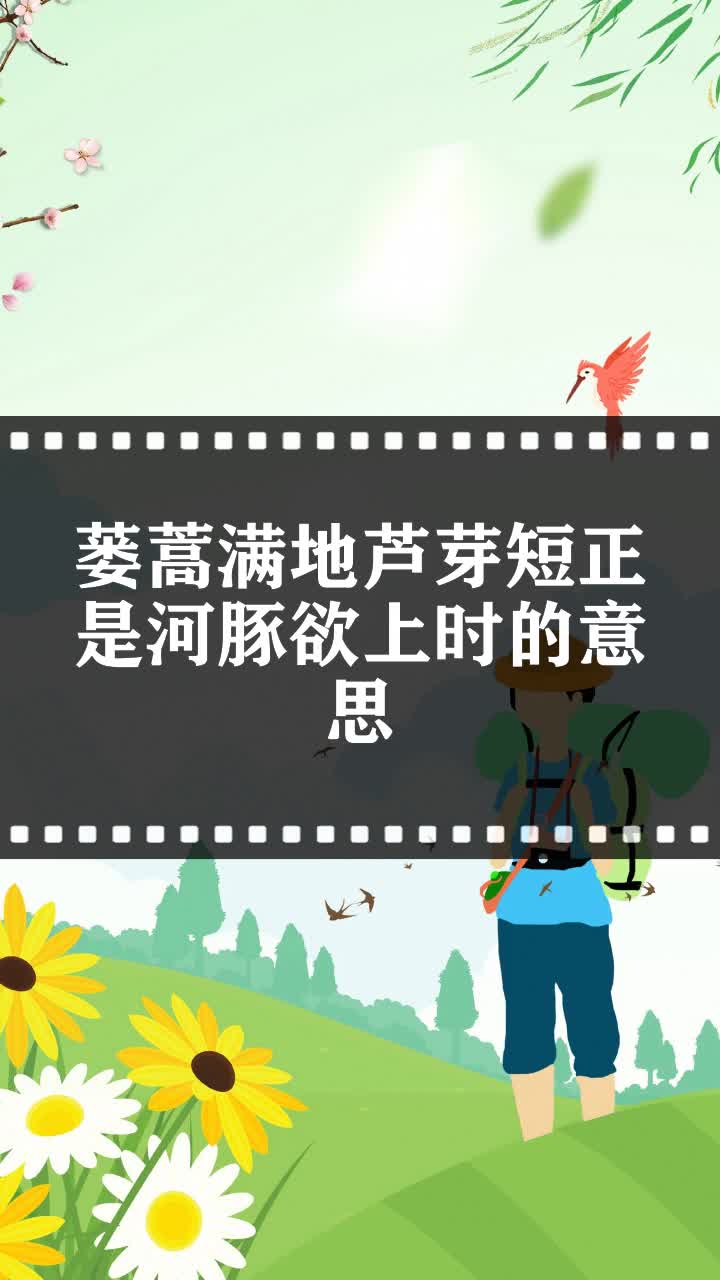 蒌蒿满地芦芽短正是河豚欲上时的意思